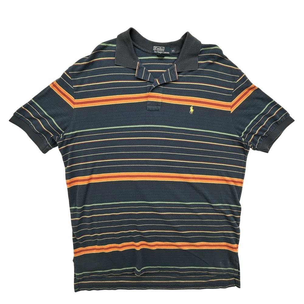 Vintage Polo Ralph Lauren Shirt Mens XL Striped Short Sleeve Preppy Classic
